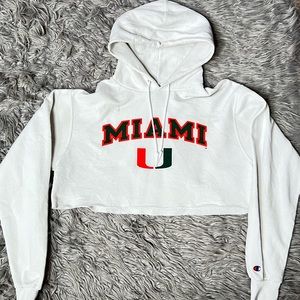 University of Miami Crop Hoodie